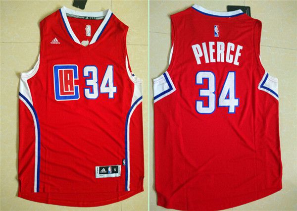 Men Los Angeles Clippers #34 Pierce Red Adidas NBA Jerseys->los angeles clippers->NBA Jersey